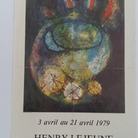 Affiche pour l'exposition Henry Lejeune : gouaches et peintures  à la galerie des trois orneaux (Aix-en-Provence), du 3 au 21 avril 1979